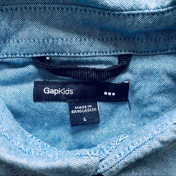 GAP KIDS blue Oxford shirt size L - Picture 9 of 10